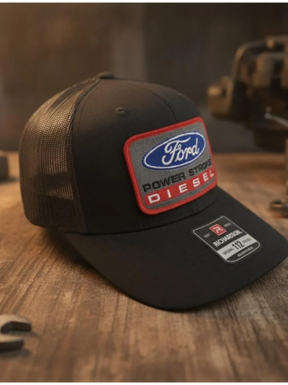 Retro Ford Power Stroke Diesel Embroidered Patch Hat Richardson 112 Snapback 80s